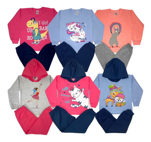 Kit 6 Roupa Infantil De Frio Inverno Menina Atacado 