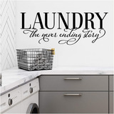 Pegatina De Pared De Vinilo Con Texto En Inglés Laundry The