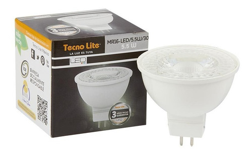 Foco Led Mr16 Gu5 5.5w Luz Blanca Calida 350lm Mr16-led/5.5w