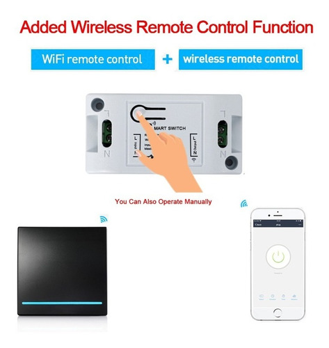 Interruptor Para Sonoff  Inalambrico Panel De Pared 433mhz