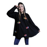 Poncho. Abrigo Lanilla.talles Grandes !!!  Apliques