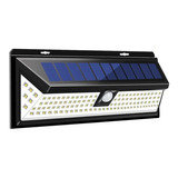 Foco Solar 120led Exterior Tenue/sensor/luz Para Pared