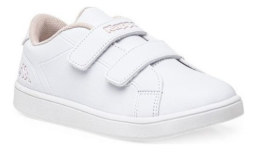 Zapatilla Kappa Colegial Ii Velcro White Pink Kids