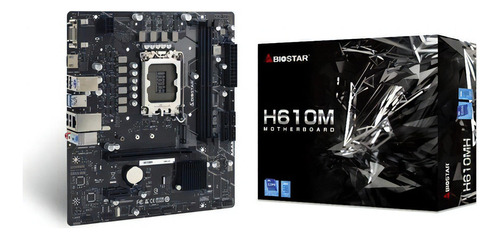 Placa Mae Biostar H610mh Lga1700 Ddr4 Matx Cor Preto