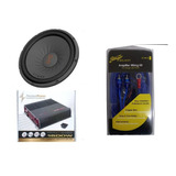 Paquete Amplificador Clase D+1 Subwoofer Jbl+kit De Cables