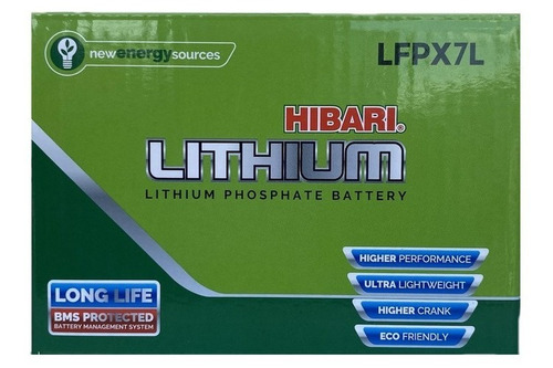 Bateria Hibari Litio Ytx7a-bs Lfpx7 Moto 