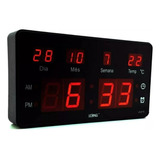 Relógio Parede Led Digital Alarme Termômetro L-2115