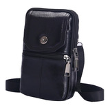 Shoulder Bag Couro Legítimo Masculina Bolsa Porta Celular