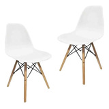 Sillas De Diseño Eames Living Comedor Set X 2 Unidades Estructura De La Silla Blanco