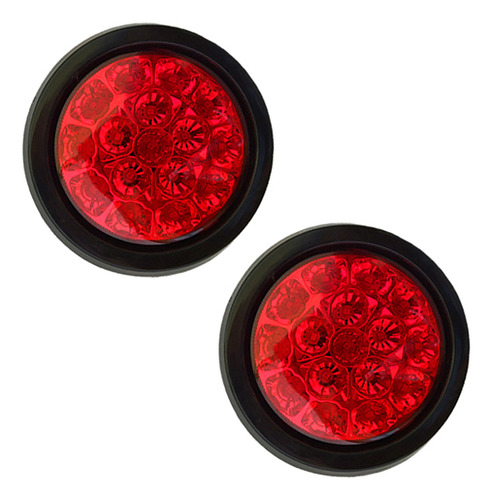 Juego De Faros Led Traseros Camion 24v Rojo Poli 26280