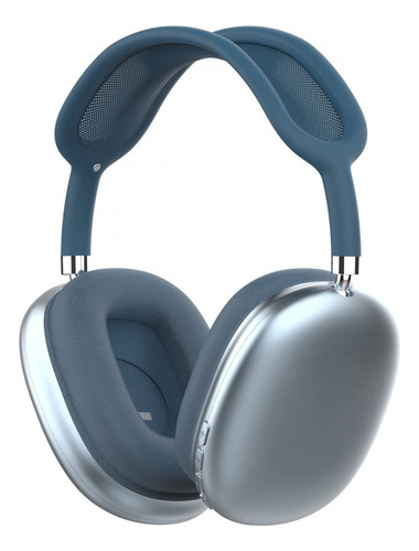 Audífonos Inalámbrico Diadema Con Microfono Bluetooth 400mah Color Azul Luz Negro