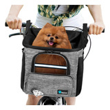 Canasto De Bicicleta Para Transporte De Mascota H/8kg Gris C