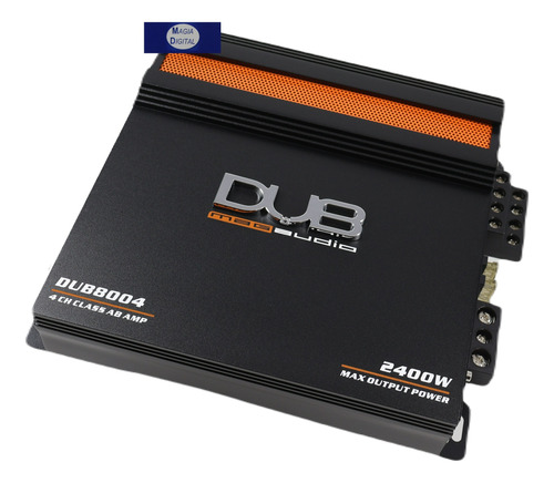 Amplificador 4 Canales Fuente D Poder Dub Dub8004 2400 Watts