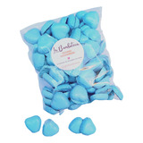 100 Bombones Chocolate Corazón Celeste Pastel Souvenir Candy