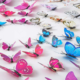 36 Mariposas Decorativas 3d - Adhesivos De Pared Para Decora