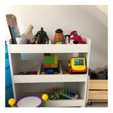 Estante Baú Organizador De Brinquedos Infantil Branco Kids