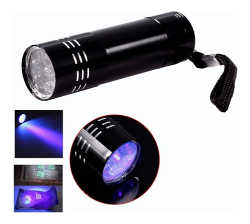 Mini Lanterna Compacta Luz Negra Uv Testa Notas + Segurança