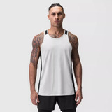 2 Piezas Camiseta Deportiva De Moda Masculina Sin Mangas Gym