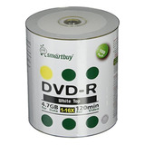 Smart Buy 100 Pack Dvd-r 4.7gb 16x Blanco Arriba Disco De Gr