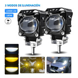 2* Faro Led Exploradora Laser Blanco Amarillo Moto Auto 180w