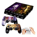 Kit Skin Playstation 4 Ps4 Slim Naruto Sasuke+ Skin Controle