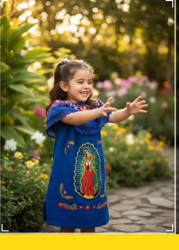 Vestido Lupita Virgen De Guadalupe Niña Talla 2 Y 4 Mexicano