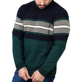 Blusa De Frio Homem-suéter Tricôt Aspen Verde/azul Dir.fabr 