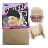 Kit 2 Toca Wig Cap Para Cabelos Mulher Lace Wave Full Front