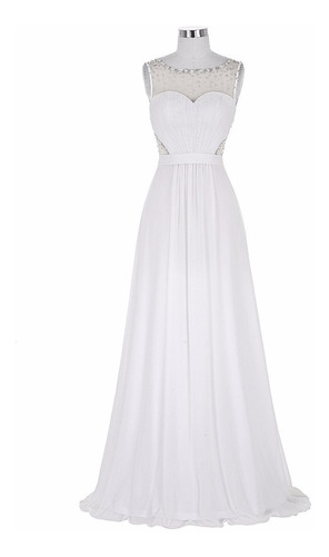 Vestido De Novia Civil Escote Corazón Gasa Ng 03