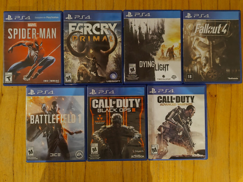 Lote Juegos Ps4 Spiderman, Far Cry, Fallout, Call Off Duty