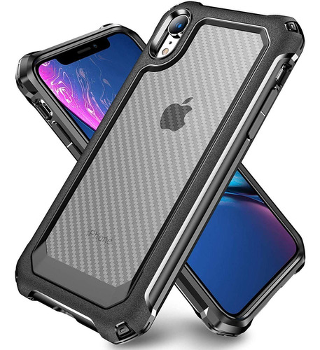 Funda Negra Para iPhone XR Con 2 Protectores De Pantalla