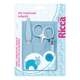 Kit Manicure Infantil Ricca Belliz Azul Cod.1088 Cor Azul-celeste