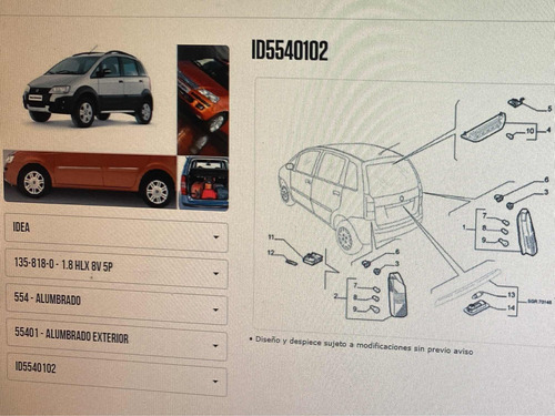 Stop Trasero Derecho Fiat Idea Foto 4