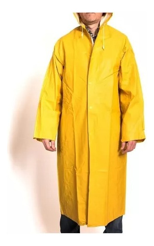 Capa Traje De Lluvia Amarillo Alaska Pvc Con Reflectivo 