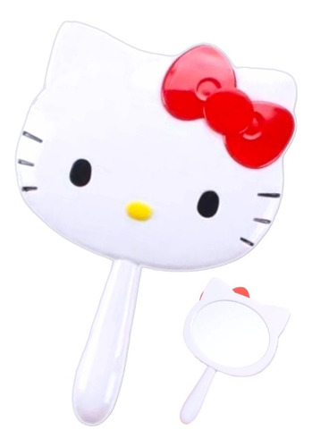 Espejo Grande De Mano Hello Kitty De Colección Para Tocador