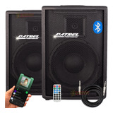 Caixas De Som Ativa E Passiva 10p 400w Usb Bluetooth + Cabo