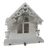 Porta Chave Casinha Branco Mdf 3mm