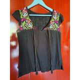 Remera Blusa Rapsodia Ts Plumeti Bordada Impecable!