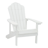 Silla Playa Adirondack Blanca Madera Plástica Sunseeker