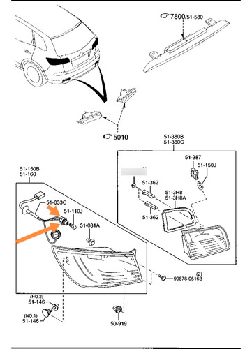 Socate Trasero Freno Stop Mazda Cx9 Original Nuevo  Foto 7