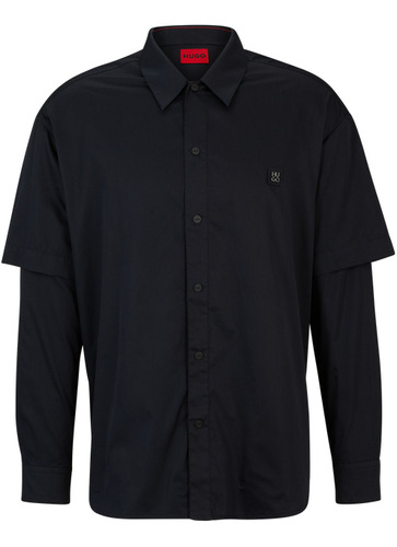 Camisa Hugo Para Hombre Estilo Formal Corte Oversize