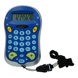 Calculadora De Bolso Ys6136 8 Dígitos Com Cordão Yins. Cor Azul