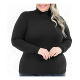 Blusa Frio Manga Longa Gola Alta Cacharrel Plus Size Canelad