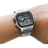 Reloj Casio Ae1200 Metal Mapa Mundial  Full