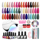 Vanreesa Kit De 42 Esmaltes De Uñas De Gel Con Luz Uv De 2.