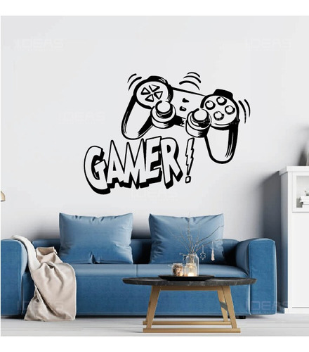 Vinilo Decorativo Sticker De Pared Gamer Control 55x74cm