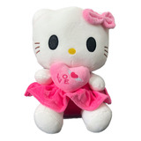 Peluche Hello Kitty Con Corazón Kawaii Para Regalo