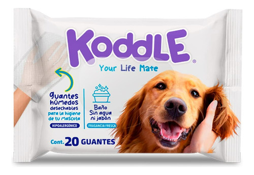Koddle Guante Húmedo Para Mascota Higiene