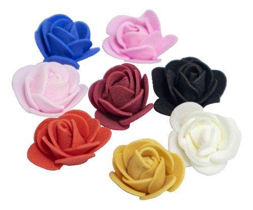 Flores Artificiales Cabezas De 2cm Flores Goma Eva Pack X100