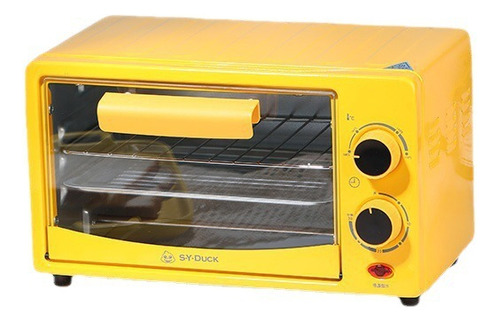 Mini Horno Eléctrico Multifuncional Temporizador Color Amarillo